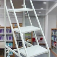 固迪安圖書館檔案室專用梯 高品質(zhì)耐用多功能登高梯 二三四步書梯