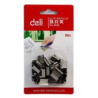 8592推夾器補充夾 金屬票夾推夾50枚銀色 辦公用品