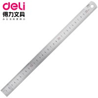 得力8463鋼尺 鋼制尺子 30cm鋼直尺 繪畫制圖直尺