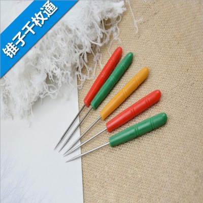 彩色 千枚通 錐子上鞋 手工diy塑料針 打孔 塑料手柄