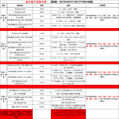 全國電腦免押金租賃，全新筆記本臺式機(jī)租金低至70/月