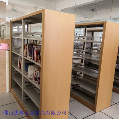 廣西圖書閱覽室書柜圖書館書架拆裝閱覽室鋼木書架工廠